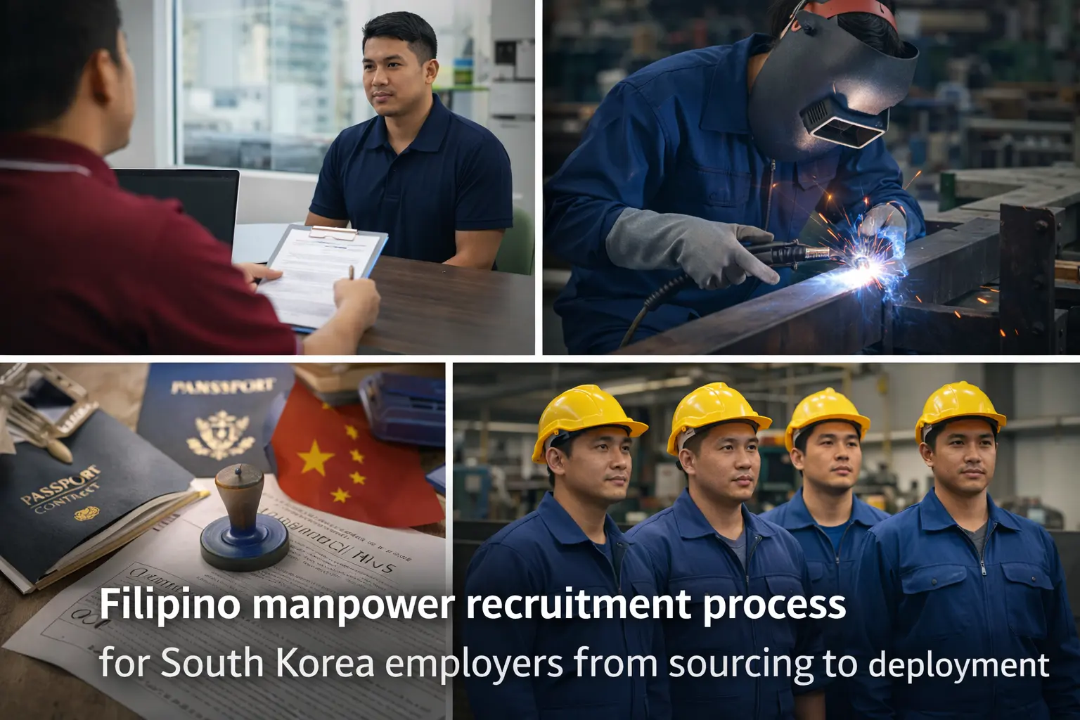 Filipino manpower recruitment process for South Korea employers from sourcing to deployment