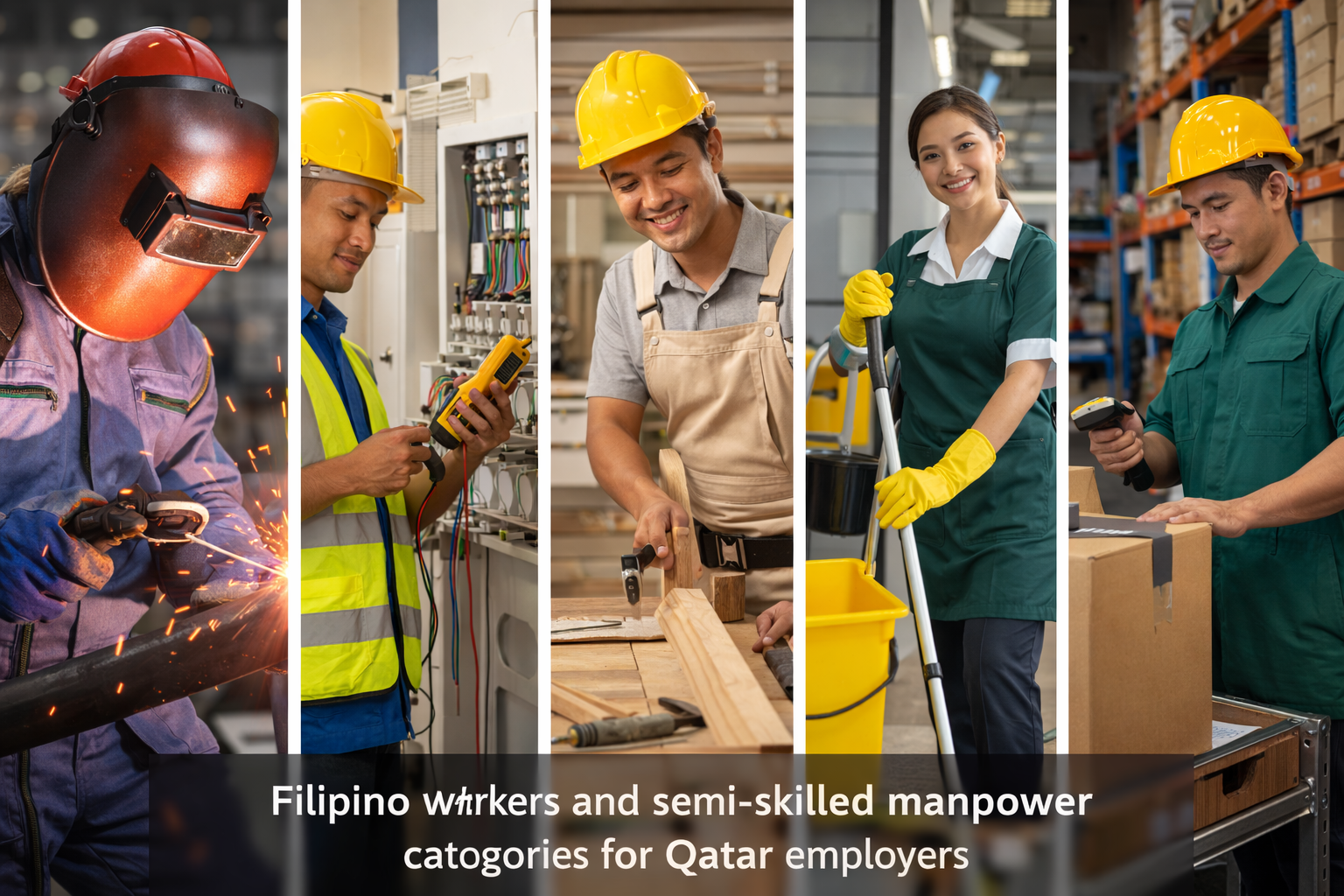 Filipino skilled and semi-skilled manpower categories for Qatar employers