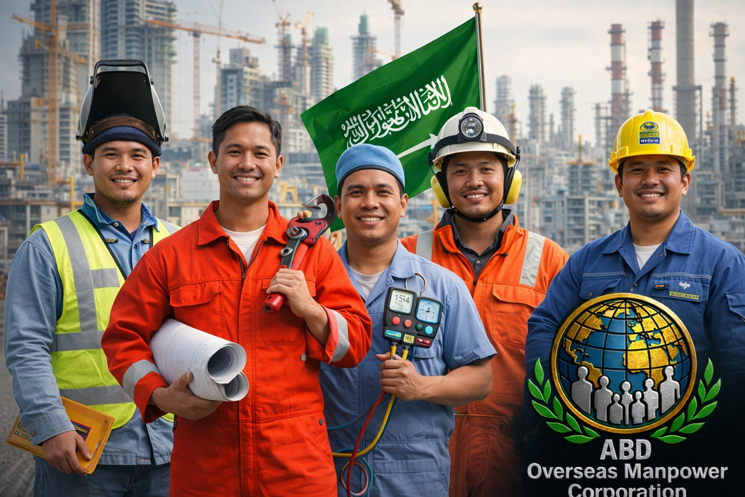 Filipino skilled and semi-skilled manpower for Saudi Arabia employers