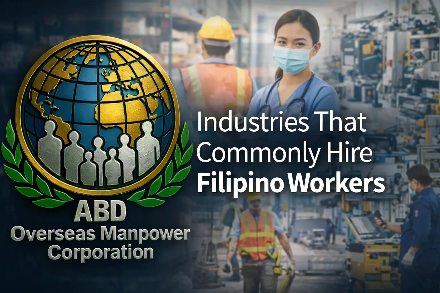 Industries That Commonly Hire Filipino Workers supported by ABD Overseas Manpower since 1990
