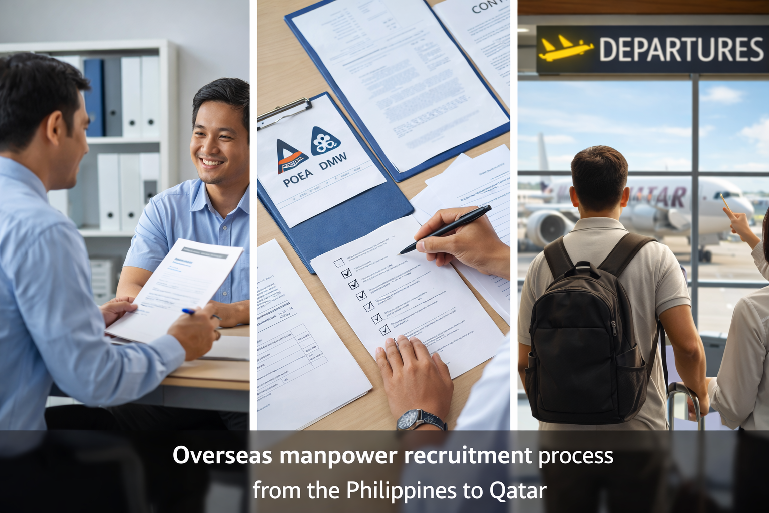 Overseas manpower recruitment process from the Philippines to Qatar