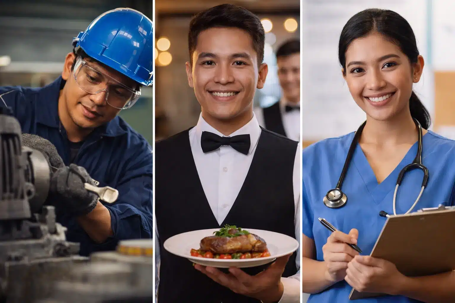 Categories of Filipino manpower for Austria including technical healthcare and service roles