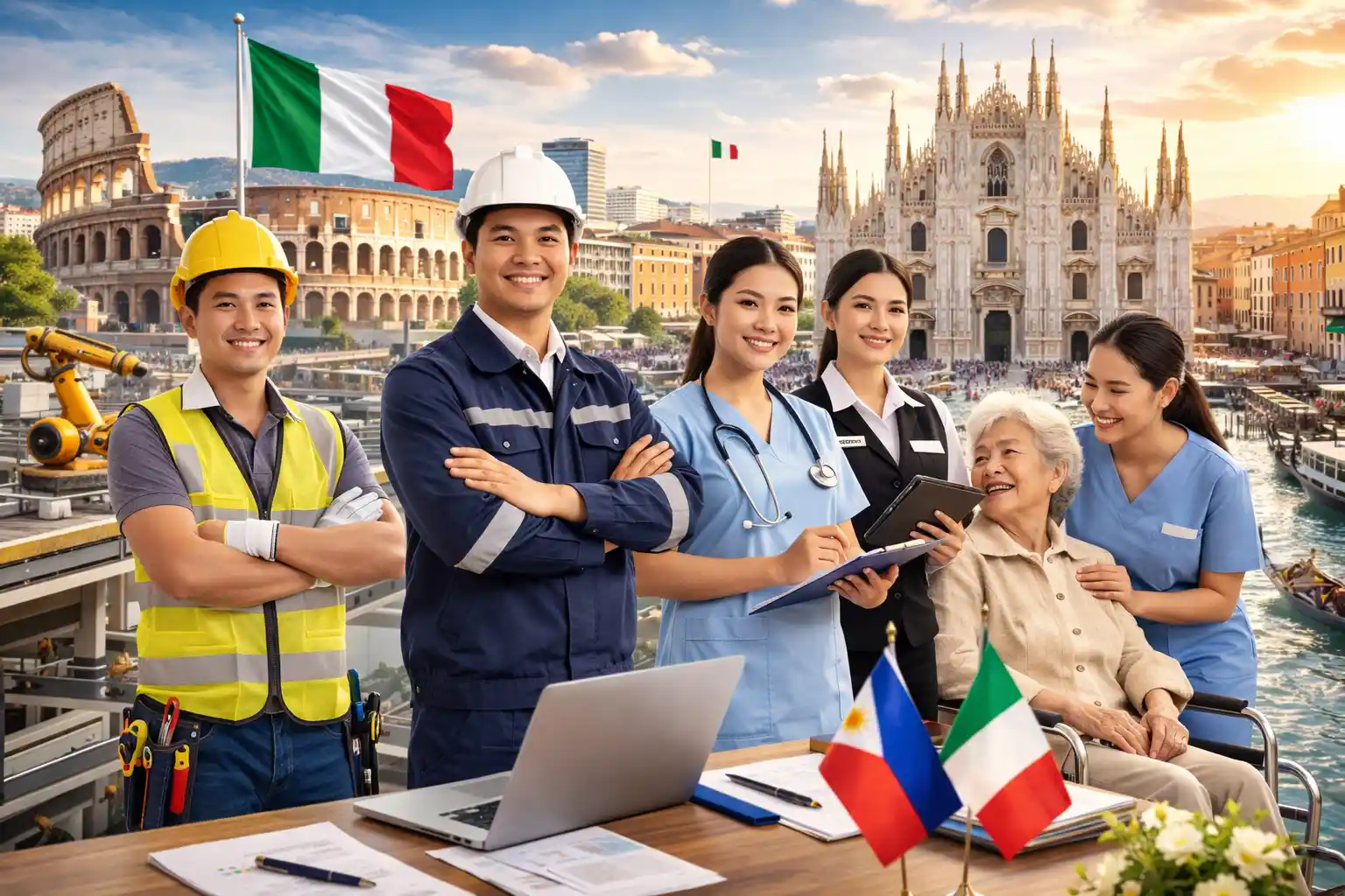 Filipino manpower recruitment in Italy for manufacturing and service employers