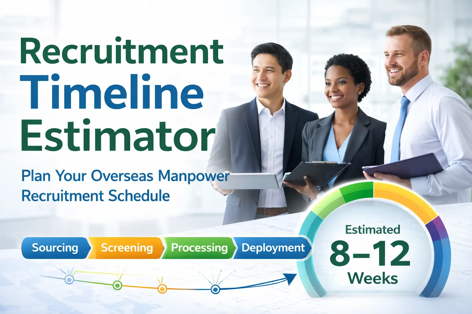 Recruitment timeline estimator for overseas manpower recruitment planning