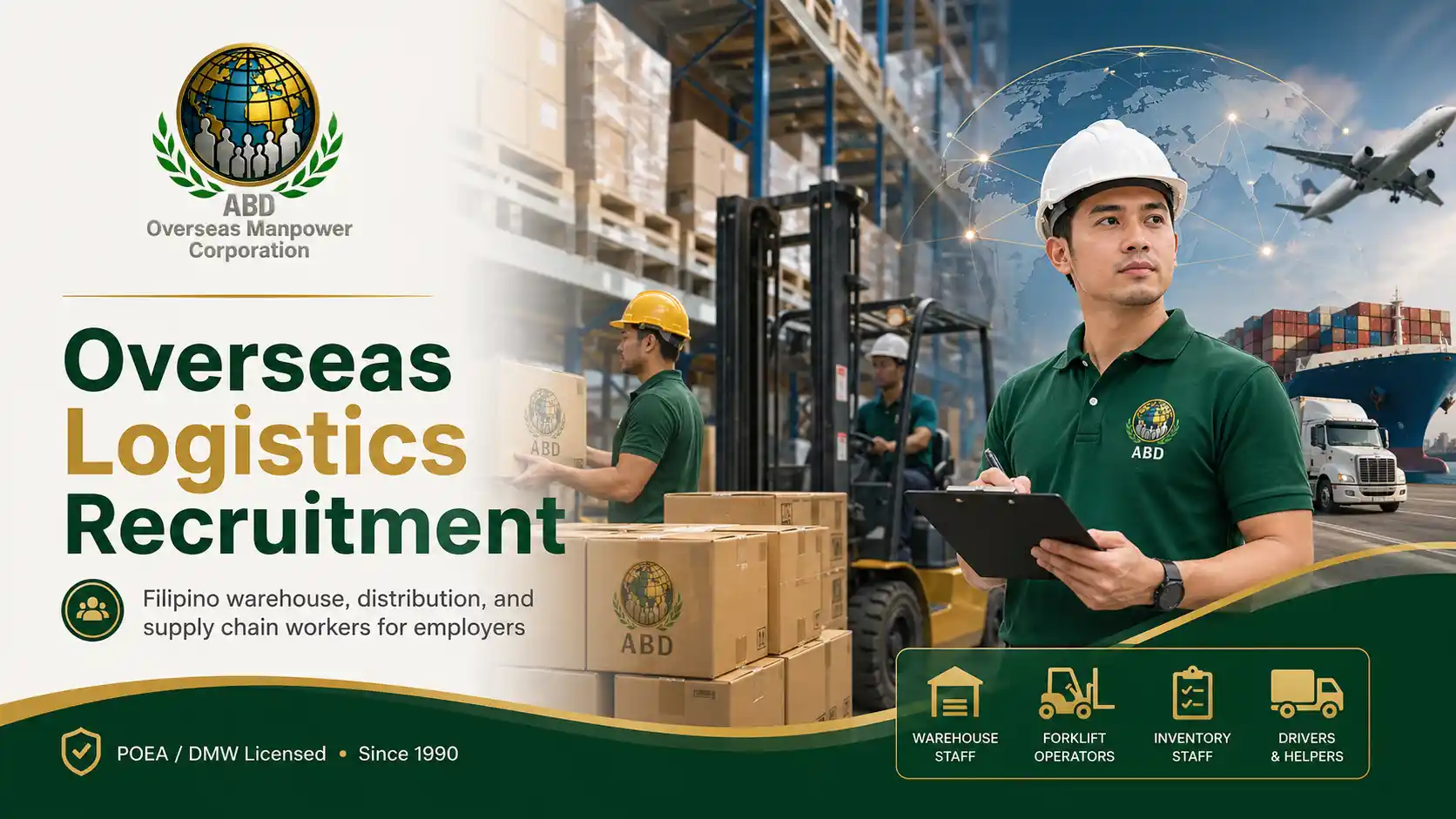 Overseas logistics recruitment from the Philippines for employers