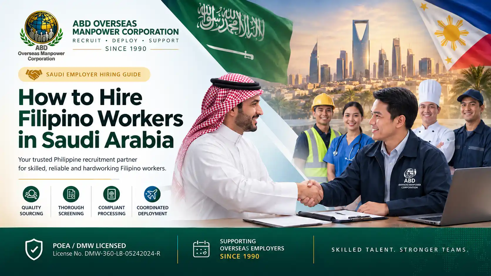 Saudi employer planning to hire Filipino workers through ABD Overseas Manpower