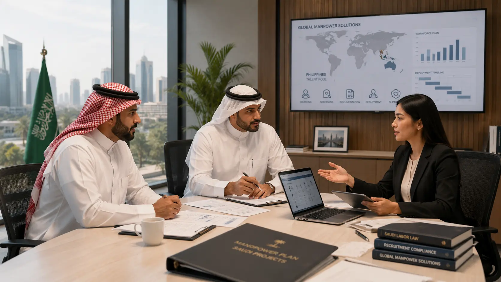 طريقة استقدام عمالة مهنية من الفلبين للشركات السعودية وخطوات تخطيط التوظيف