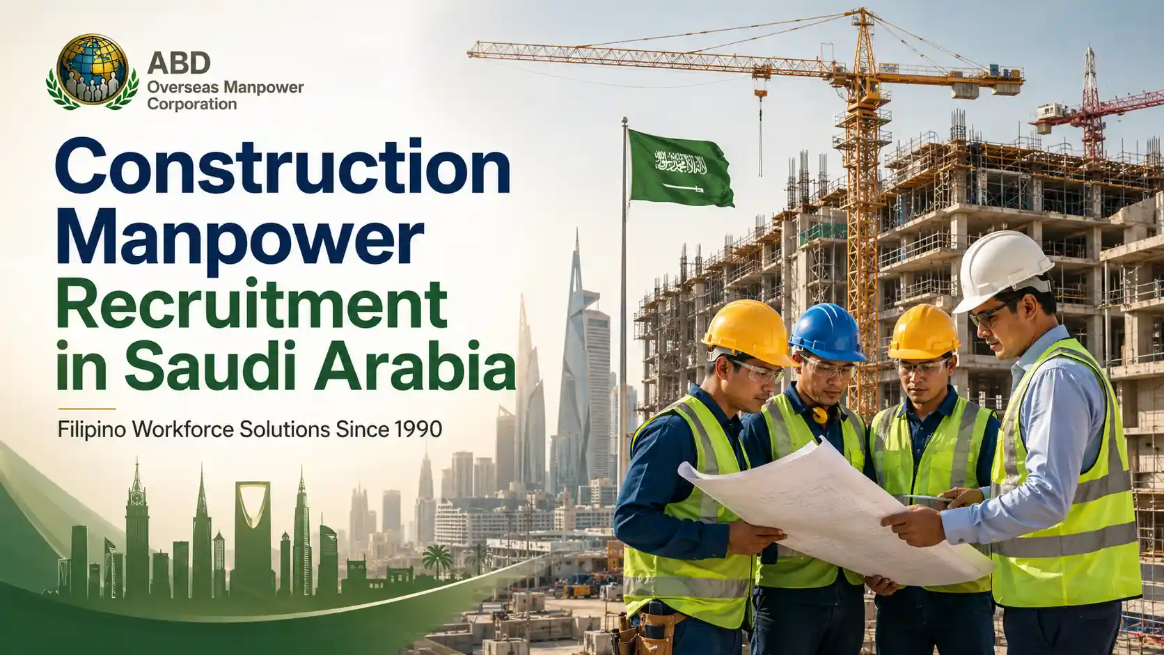 Saudi construction employer coordinating Filipino manpower recruitment with ABD Overseas Manpower
