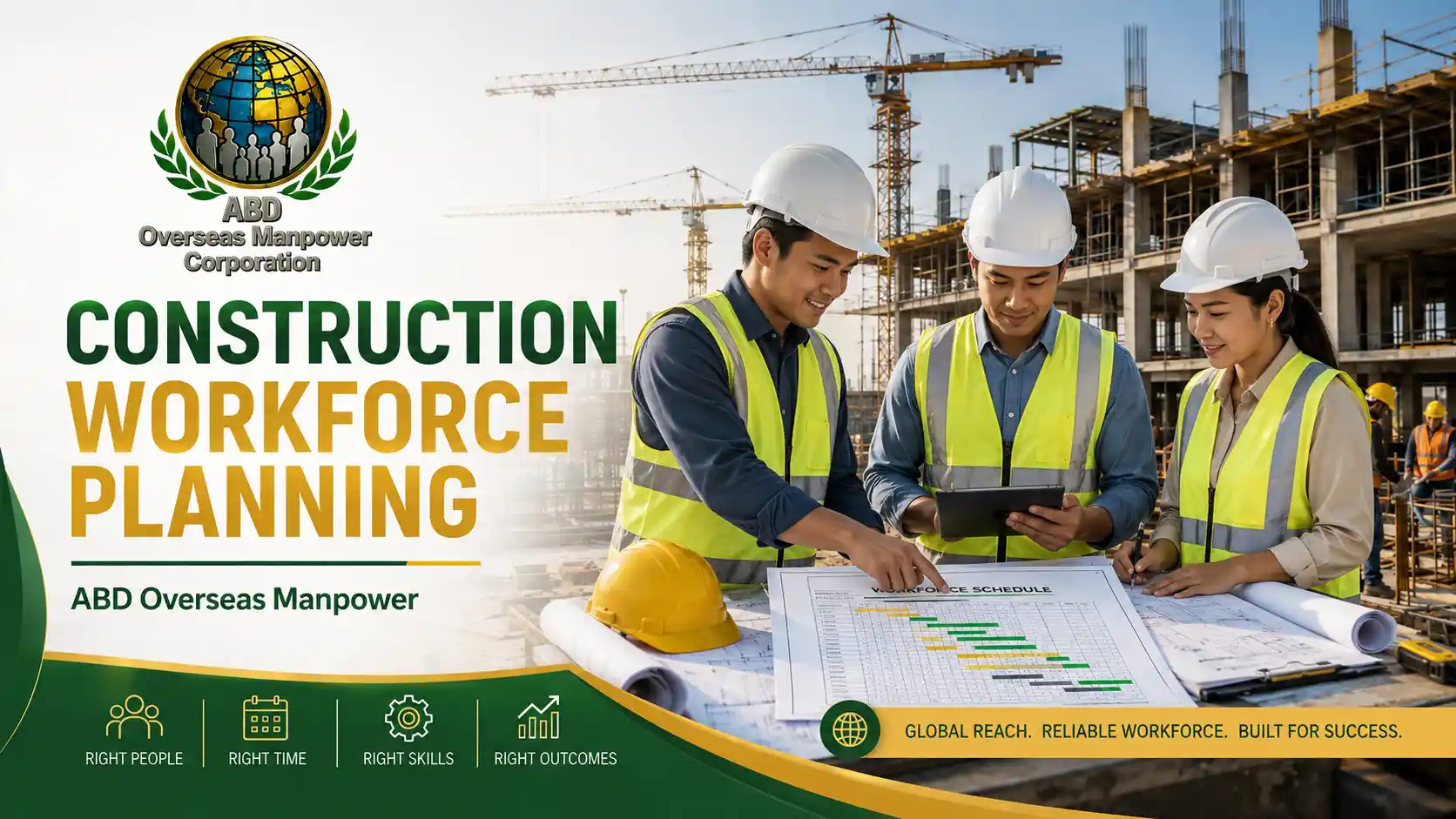 Construction workforce planning for overseas construction employers