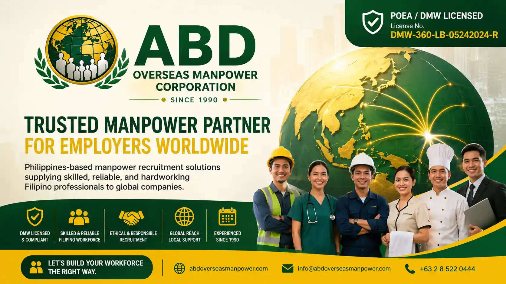Saudi employer reviewing documents required for Saudi employers recruiting Filipino workers with ABD Overseas Manpower