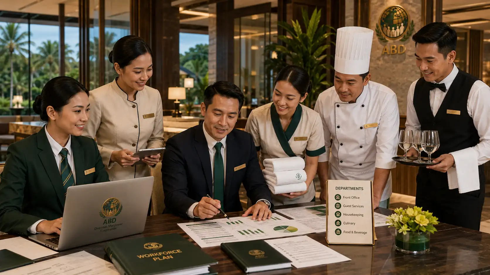 Hospitality workforce planning for Filipino hotel, resort, restaurant and food-service personnel