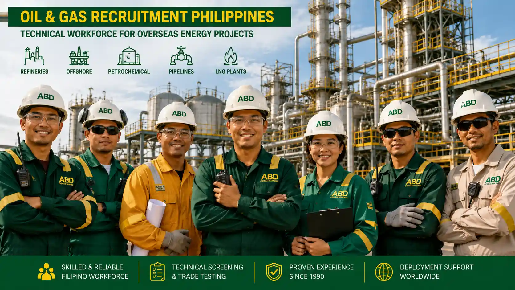 Oil and gas recruitment Philippines technical workforce for overseas energy and industrial employers