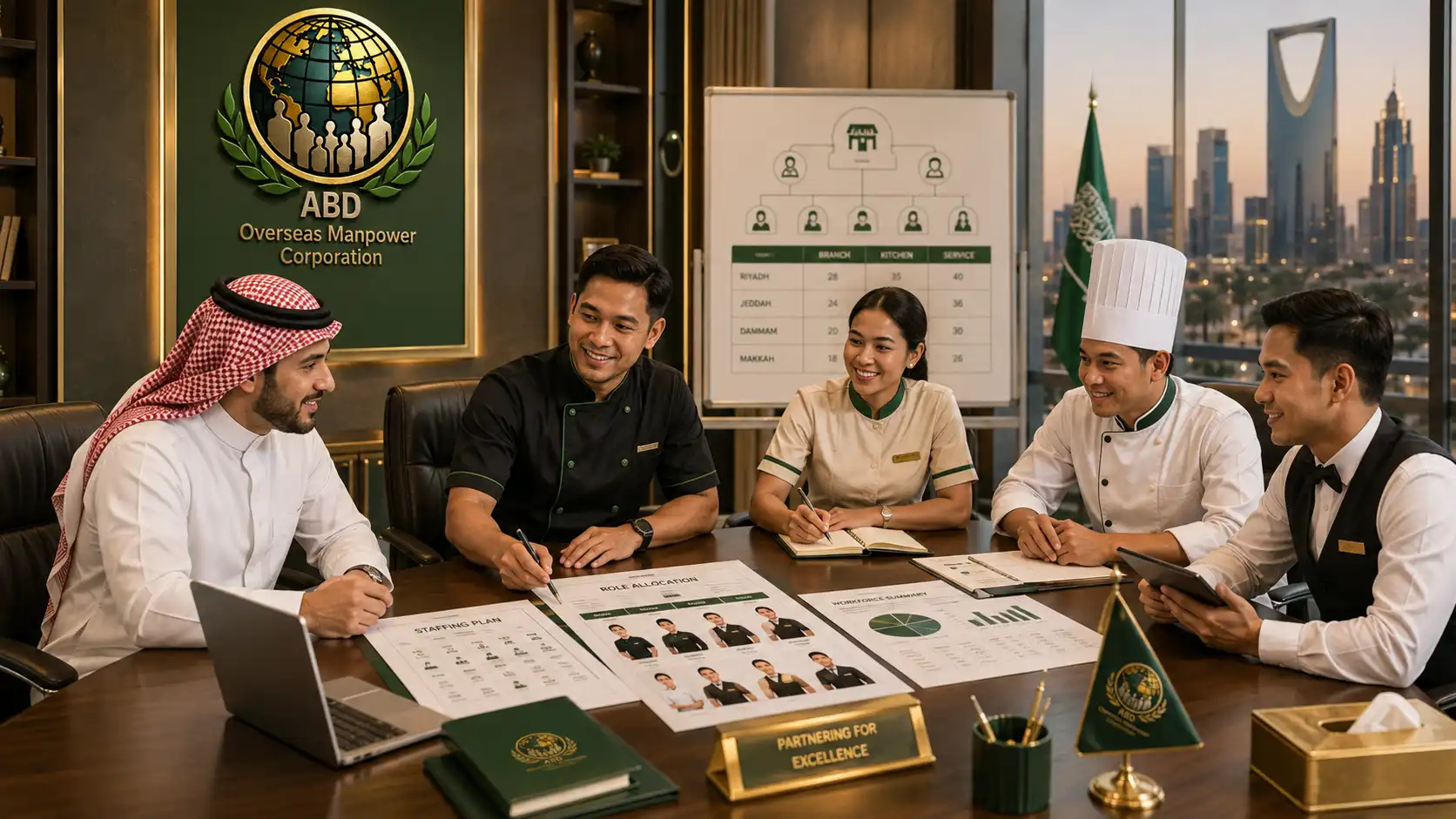 تخطيط أعداد كوادر المطاعم والمطابخ والفروع لأصحاب العمل في السعودية