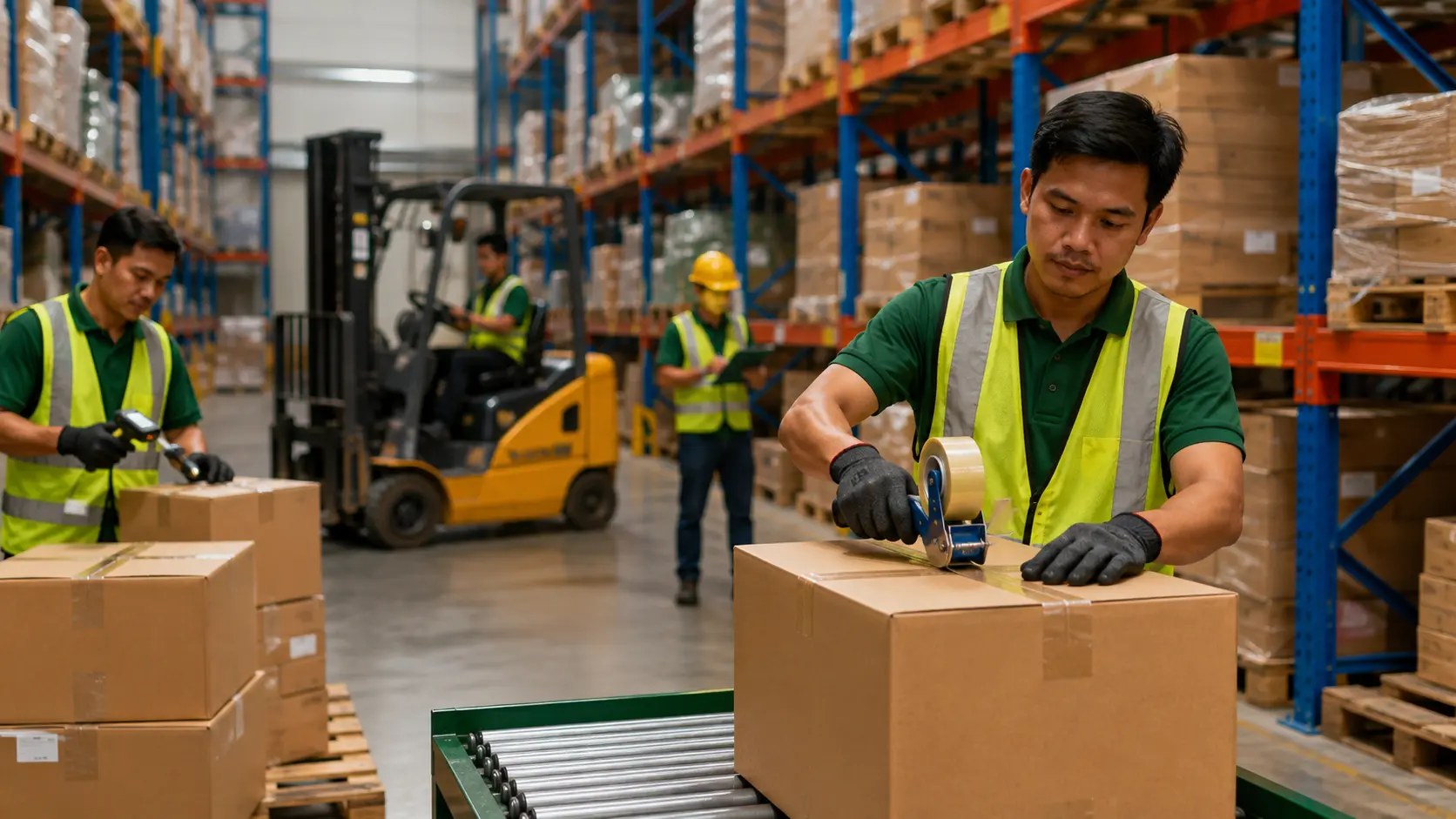 Warehouse staffing in Saudi Arabia for Filipino receiving, inventory, picking, packing and materials-handling personnel