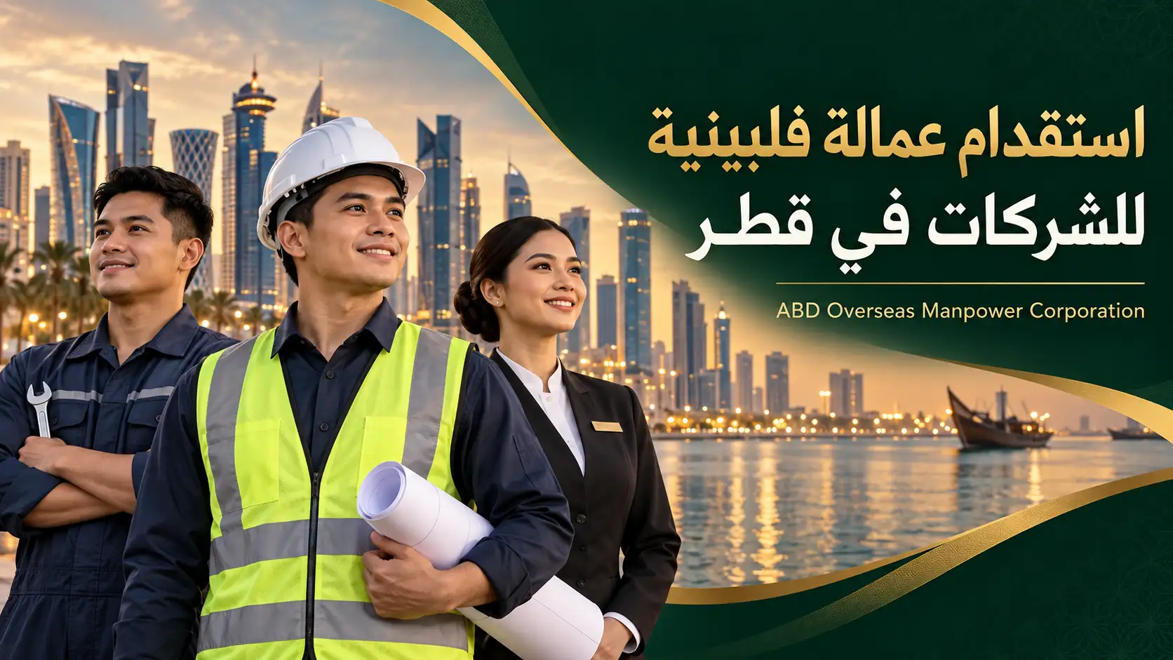 عمالة فلبينية في المهن الفنية والضيافة أمام أفق الدوحة، لخدمات استقدام الموظفين للشركات في قطر